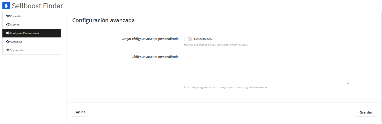 Configuración avanzada del módulo de Finder en PrestaShop