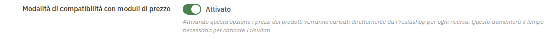 Modalità di compatibilità con moduli di prezzo nel modulo PrestaShop