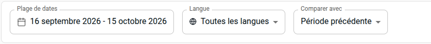 Filtres des statistiques du Finder